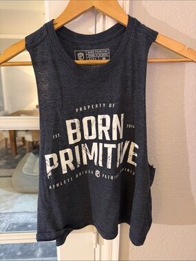 Born Primitive Property Of Muscle Tank heather navy blue M